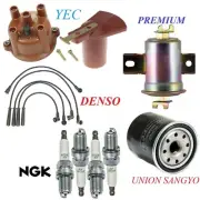 Ignition Tune Up Kit Filters Cap Rotor Plugs Wire Set for Toyota 4Runner 86-87 (for: Toyota)