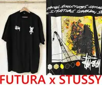 在飛比找Yahoo!奇摩拍賣優惠-BLACK近全新STUSSY x FUTURA美國OG塗鴉大