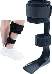 DouHeal AFO Foot Drop Brace, Innovative Half-Foot Design, Shoe-Friendly, Perfect Posture, Medical Drop Foot Brace for Walking, Foot Drop Orthotic Braces for Neuropathy, Men & Women(Large, Right)