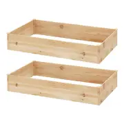 Green Fingers Garden Bed 150x90x30cm Wooden Planter Box Raised Container Growing