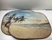 AE 804877 Jumbo Size Vintage Surf Magic Sun Solar Shade, 28"x31" Dual Panel