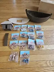 Vintage 1970's Noah's Ark ARCO & Noah with 13 sealed pairs of animals