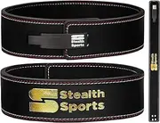Stealth Sports Weight Lifting Belt – Genuine Leather 10MM Thick Powerlifting Lever Belt 4-inch Wide Back Support Workout Belt Men Women Gym Belt with Lever Buckle Bodybuilding Deadlift Squat
