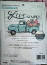 Dimensions "Flower Truck" Counted Cross Stitch Kit 5"x7"
