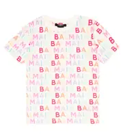 [Balmain Kids] Balmain Kids Logo printed cotton T-shirt Y 12 white