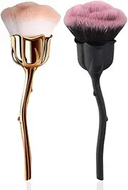 DANNEASY 2pcs Nail Dust Brush Rose Nail Brushes for Cleaning Dust Nail Powder Brush Nail Duster Makeup Blush Brush Acrylic Nail Art Brushes Nail Tools Kit