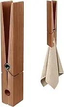 1pieces Giant Wooden Pegs for Walls, 30cm Giant Clothespin Tea Towel Holder, Non-Slip Towel Holder Clips, Large Wooden Clothes Clips Space Saving and Sturdy for Living Room Laundry Room and Bedroom