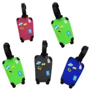 Travel Luggage Tags Set Of 2 Name Tag Address Id Labels For Suitcase Bag Baggage