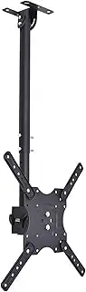 Adjustable Ceiling TV Mount, 360° Swivel and Tilt Ceiling TV Bracket, Up to 60kg/132 Lbs, Telescopic Height Adjustment, Fits 19-55 Inch TVs (2m) LWX