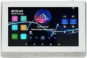 Snblzhef 7 Inch Android 11 Music Amplifier Audio System 8 X 30W 2 Zone Android 11 WiFi 7 Inch Touch Screen Amplifier White