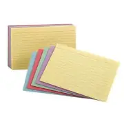 Oxford Index Cards 3"X5" Ruled Assorted Colors 100/Pk School Office USA Made