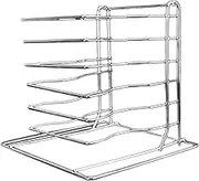 LeoLeoyy Pizza Pan Rack Baking Tray Board Multipurpose Pizza Stand Kitchen Storage Stand for Picnic Pizzerias Camping Party Hotel, 8 Layers (6 Layers)
