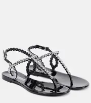 [Aquazzura] Aquazzura Almost Bare embellished PVC sandals AU 8.5 black