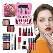Make up Kit for Women Full Kit | Portable Cosmetic Set with Reusable Case,Waterproof Makeup Palettes with Eyeshadow Dress-Up Accessories for Teenager
