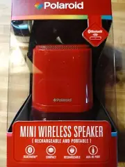New Polaroid Mini Wireless Rechargeable Portable Bluetooth Speaker Color Red NWT