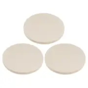 3pcs Wool Felt Polishing Pads 3 inch Buffing Wheel Polish Pad Flocking Back