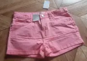 Target - Teen Girls Canvas/Denim Barbie Pink Shorts - Size 16