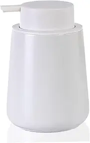 Foaming Soap Dispenser 400ml Easy Refill Foam Pump Bottle White Foam Soap Dispenser with Silicone Seal & Non-Slip Bottom Multi-Purpose Ceramic Pump Bottle Dispenser