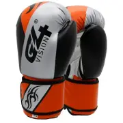 Boxing Gloves Punching Training Kickboxing Sparring Muay Thai Mitts Black-Orange
