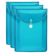 3PK Marbig Top Load A4 File Document Sheet Paper Holder Office Organiser Aqua