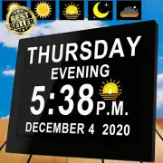2025 New, 19 Alarms Digital Calendar Clock with Auto DST, DIY Custom Reminders,