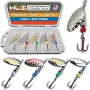 Hipster Pro Pack Handmade Inline Spinner Baits, Proven Trout Fishing Lures & Spinners, Trout Fishing Gear, Rooster Tail Style, 100% USA Made by Hofmann's Lures