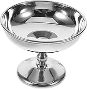 FELTECHELECTR Elegant Vintage Footed Dessert Cup Serve Ice Cream Pudding Yogurt Metal Snack Container