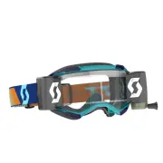 Scott Fury Motocross WFS Roll off Goggles royal blue orange CLEAR LENS Enduro
