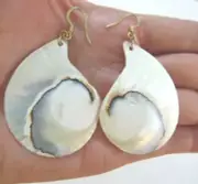 MOP Mother of Pearl Shell Dangle Earrings 2.5 Inch