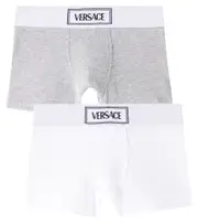 [Versace Kids] Versace Kids Set of 2 cotton-blend jersey boxer briefs Y 14 white