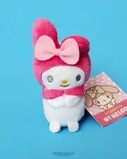 Hello Kitty Friends My Melody in Pink - 4" Plush Sanrio Keychain 2016 - New!