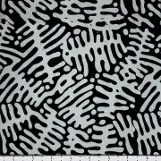 3 Yards Lunn Fabrics Exclusive Black & White Batik Textile Liquid Crystal Cotton