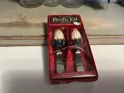 Williams Sonoma Nordic Elf Spreader Set Handpainted Dishwasher Safe Brand New