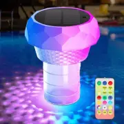 Solar Pool Chlorine Floater, Pool Lights That Float with Remote Control, 8 Li...
