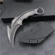 NIGHTHAWK Claw Karambit Fixed Straight Knife Blade Camping Hunting Tactical NEW