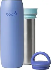 Boon Frosh Portable Breast Milk Chiller - Stainless Steel Breast Milk Cooler - Stainless Steel Portable Milk Storage Container - Blue - Keeps Breast Milk Cold for up to 17 Hours*