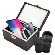 Faraday Box with Faraday Bags, 2 Pack Car RFID Signal Blocking Pouch, Keyless...