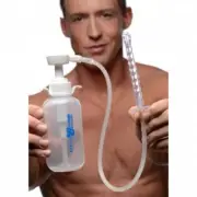 Pump Action Enema Bottle with Nozzle Douche CleanStream Silicone Polyethylene NR