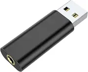 USB Sound Adapter | 3.5mm Sound Card for Pc Plug and - Portable USB Audio, Portable Sound Card, Driver USB Audio Interface for Headset, Headphone, Laptop