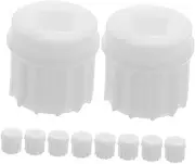 Angoily 10 Pcs Meat Grinder Replacement Parts for Kitchen Food Processing Heavy Duty Meat Grinding Accessories for Sausage Making Meat Mincer Screw and Meat Grinder Pusher Tool