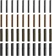 40pcs Cord End Caps 2mm Push Tube Clasps Bracelet End Clasp Jewelry Making Finding for Bracelet Necklace Black Rose Gold Bronze Silver