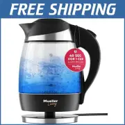 Portable Cordless Borosilicate Tea Kettle - 1500W Fast Boil and Safe Shut-Off