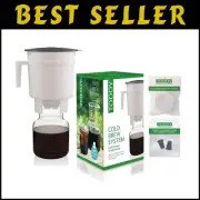 Cold Brew Coffee Maker System - Includes Extra Filters & Silicone Stoppers