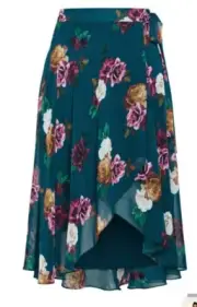 City Chic Medium Wrap Skirt Floral Plus Size 18
