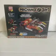 Block Tech Mechanix 3-in-1 Super Sports Race Set ~ 165 Pieces ~ Race Car Truck