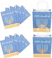 PENIKOKO Candlestick Pattern Tote Bag Stylish Hanukkah Bag Multi-use Festival Accessory