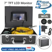 Sewer Camera Wireless Wi-Fi 7" LCD Screen HD Drain 17MM Endoscope Pipe Camera