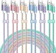 iPhone Charger Cable,Apple MFi Certified 6Pack iPhone Lightning Cable Nylon Braided Compatible with iPhone14 Pro/14/13Pro/13/12/11 Pro Max/Mini/XR/XS/X/8/7/6