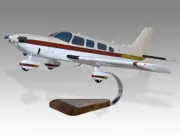 Piper PA-28 Cherokee Six ZS-NCE Desk Wood Airplane New Model Small Scale 1/32