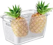 Produce Saver, Produce Saver Containers, Vegetable Products Keeper, Vegetable Containers, Fruit Bowl for Refrigerator, Stackable Salad Saver for Fruits, Vegetables, Berries